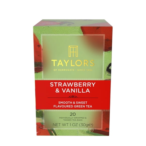Tea Taylors of Harrogate, color verde fresa y vainilla, 120 bolsas