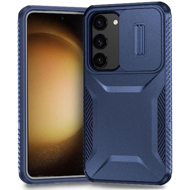 Funda Resistente para Samsung Galaxy S23 Plus con Tapa Deslizante y Protección Militar Azul