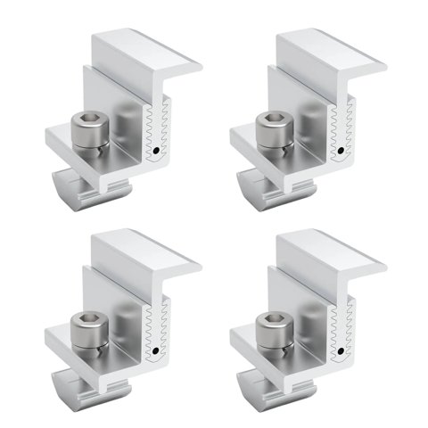 Soliot - Pack 4 Abrazadera Final Fijación Solar Ajustable 30-50Mm