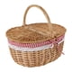 thumbnail image 5 of Cesta De Mimbre Para Picnic, Cesta De Mimbre Para Almacenamiento, Para Fiestas De Acampada En La Playa, Peque?a, Roja Y Blanca, 5 of 5