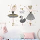 thumbnail image 1 of 1pc, Cute Ballerina Wall Sticker, Peel And Stick Removable Wall Decals, Lovely Ballerina Wall Decorations, Princess Wall Art Decor For Nursery Bedroom Living Room Dance Room Wallpaper Bedroom Accesso, 1 of 4