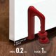thumbnail image 2 of Tope de puerta portátil de aluminio antideslizante rojo GMingZTong, 2 of 6
