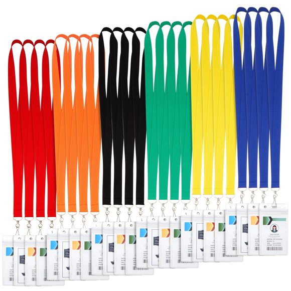 Cordones Juvale, coloreados a granel, para tarjetas de identificación para niños, aula, 24 unidades