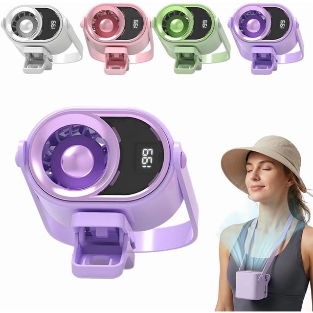 Ventilador clip coche aire acondicionado USB recargable LED 360° rotación coche oficina camping