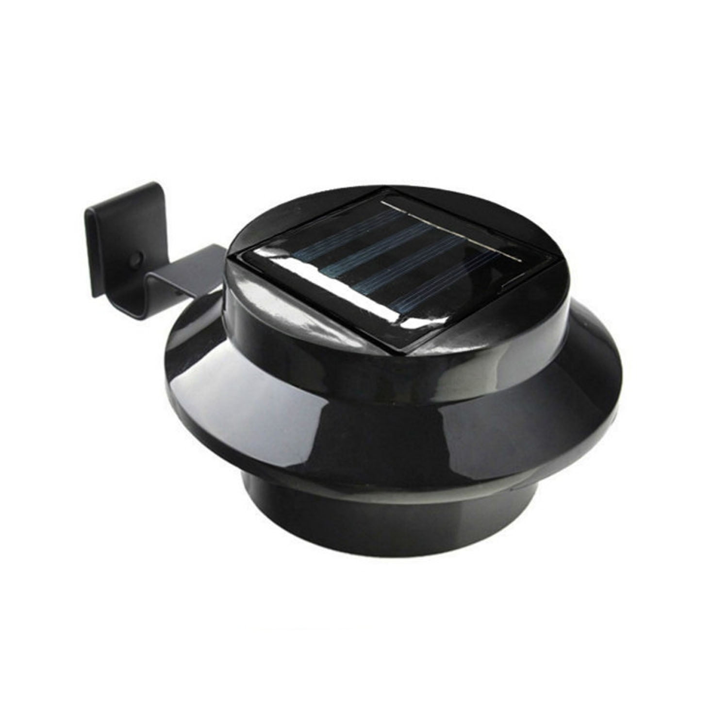 Concepts Life - Foco Led Redondo Con Panel Solar 3.7v Negro