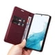 thumbnail image 5 of Funda Billetera de Cuero para Samsung Galaxy S23 Plus con Tarjetero y Soporte - Tapa Magnética Rojo, 5 of 6