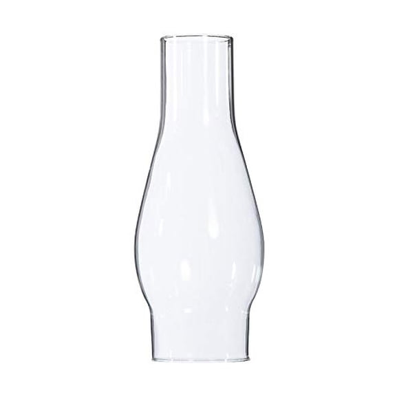 Chimenea para lámpara B&P Lamp de vidrio transparente con abombamiento, 6,7 x 21,5 cm