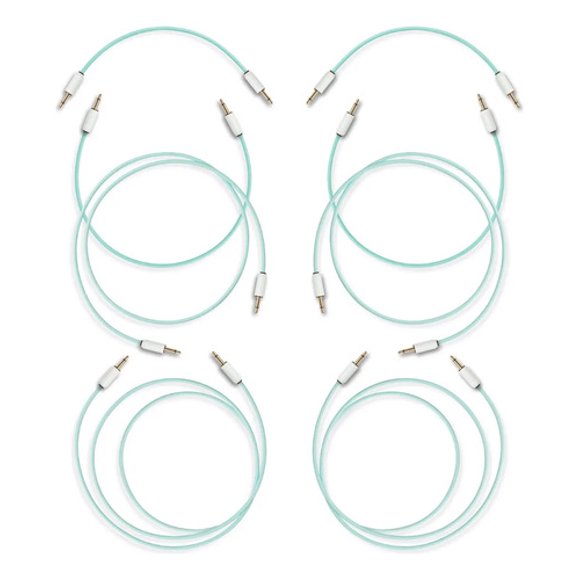 Myvolts Pack 8 Cables Patch Modular 15-80cm Mint Green