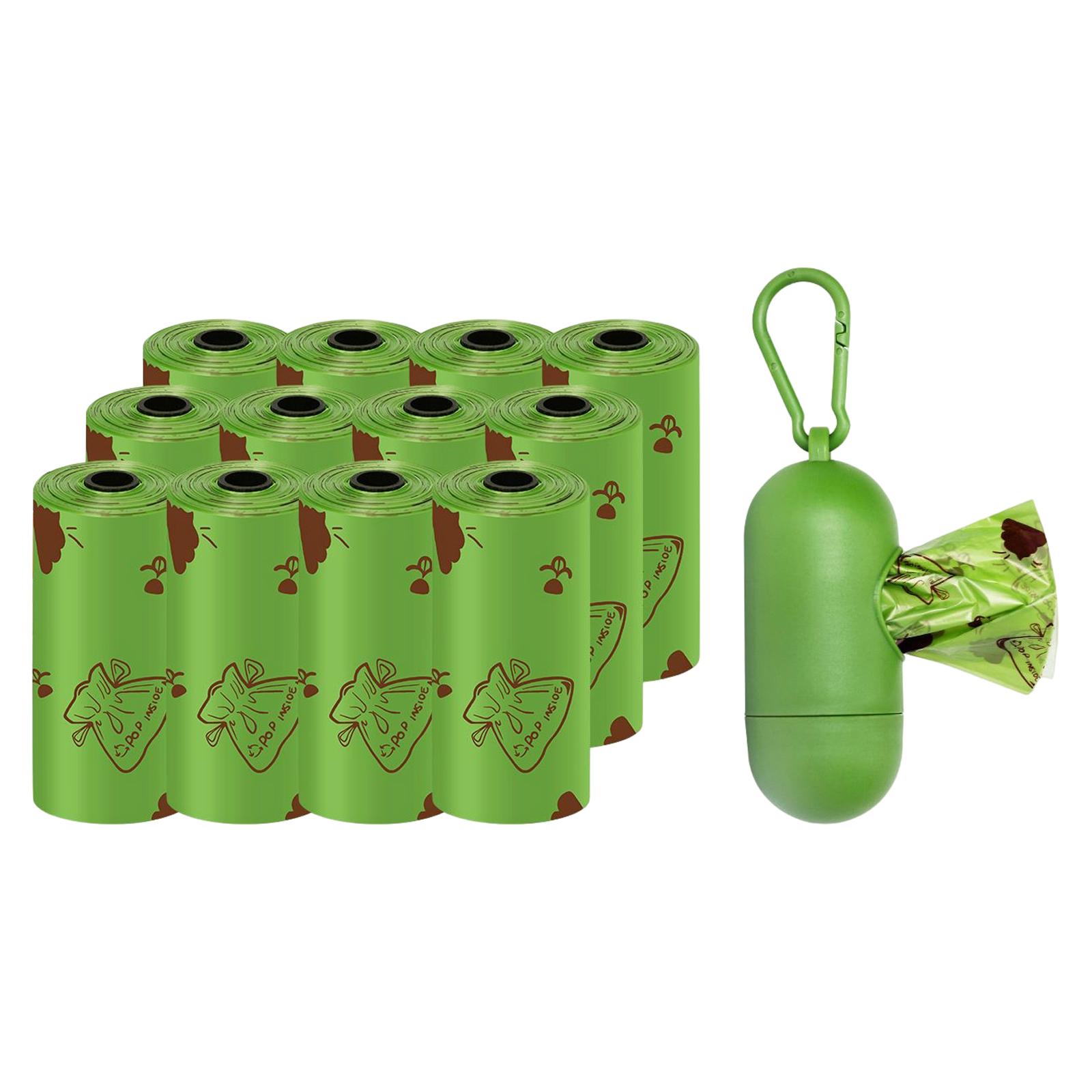 Magideal - Bolsa Para Caca De Perro, Bolsa Para Caca Para Perros, Extra Y A Prueba De Fugas, Bolsas Biodegradables Para Caca De Perro, De Repuesto 12 Rollos