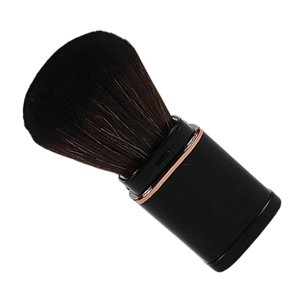 Ioensy - Brocha De Maquillaje Retráctil Portátil Con Cubierta Para Rubor En Polvo Suelto Negro