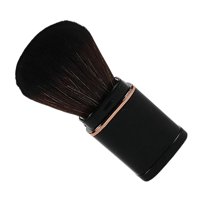 Ioensy - Brocha De Maquillaje Retráctil Portátil Con Cubierta Para Rubor En Polvo Suelto Negro