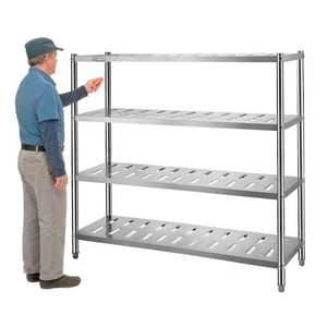 Prochef - Estante 4 Bandejas Perforadas 180X50X155 Cm. Acero Inox