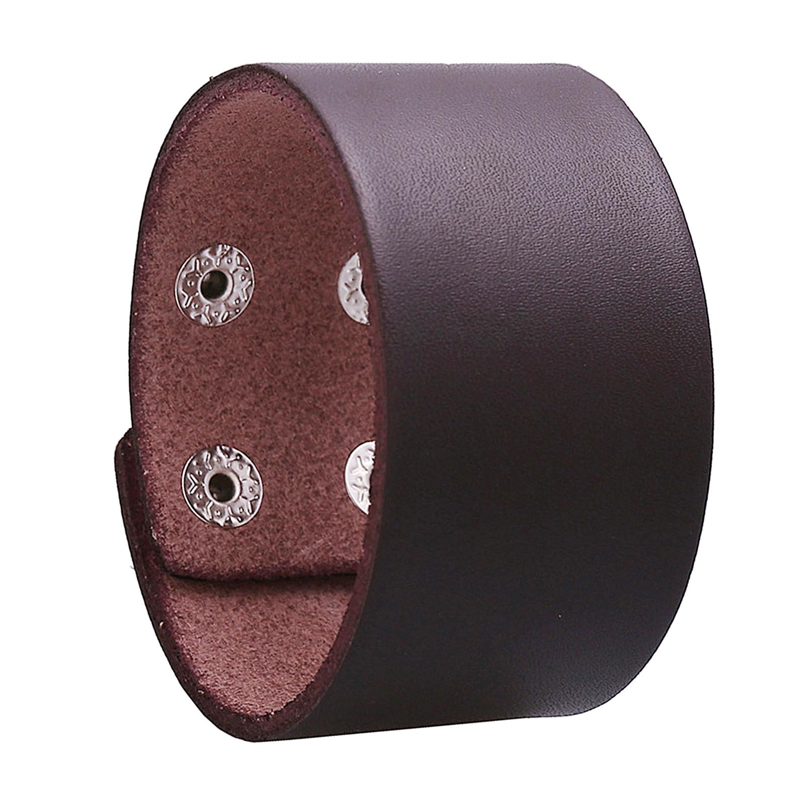 Ioensy - Pulsera Punk Hecho A Mano Regalos Ancho Vintage Moda Para Negocios Chicos Marido Marrón