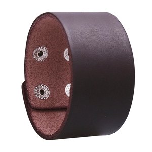 Ioensy - Pulsera Punk Hecho A Mano Regalos Ancho Vintage Moda Para Negocios Chicos Marido Marrón