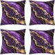 thumbnail image 1 of Fundas cojín mármol turquesa 4 uds 45x45 cm abstracto dorado negro bronce lentejuelas, 1 of 7