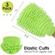 thumbnail image 2 of 3 Pack Chenille Microfiber Car Wash Mitt, 7 x 9.6, Green, 2 of 3