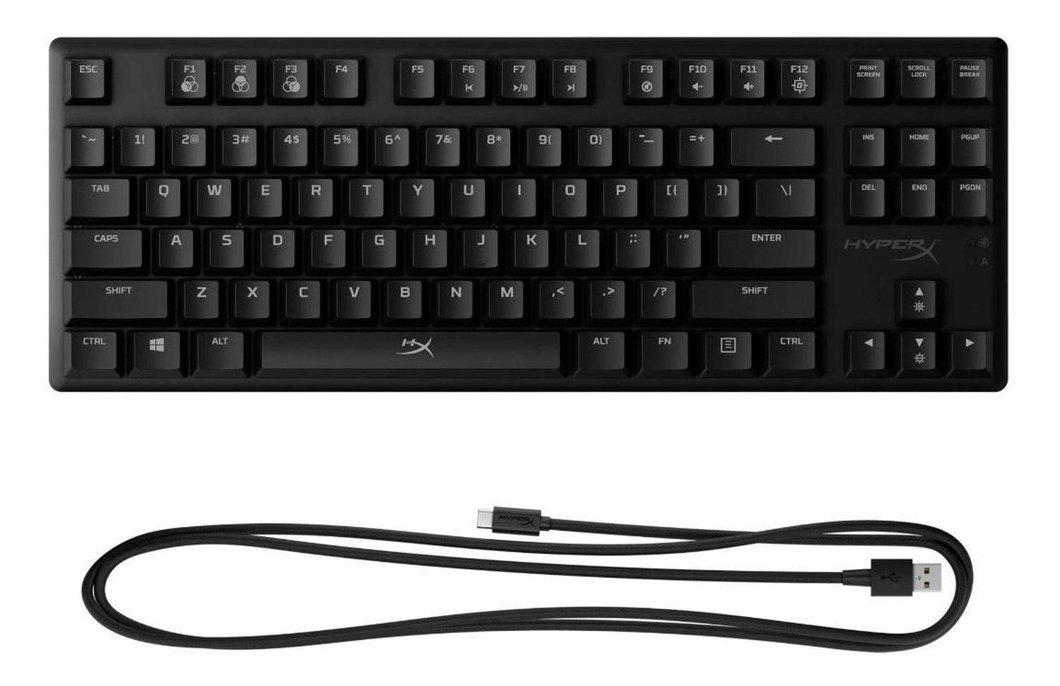 Teclado Gamer Hyperx Alloy Origins Core Rgb Ingles Red Lin Negro