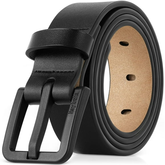 Cinturón ITAY de cuero de plena flor, hipoalergénico, libre de metales, para hombre