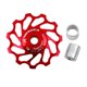 thumbnail image 1 of Polea De Cerámica Para Bicicleta De Carretera, Desviador Trasero, 11T/13T, Rodamiento De Guía, Rueda Jockey, 11T, Rojo, 1 of 5