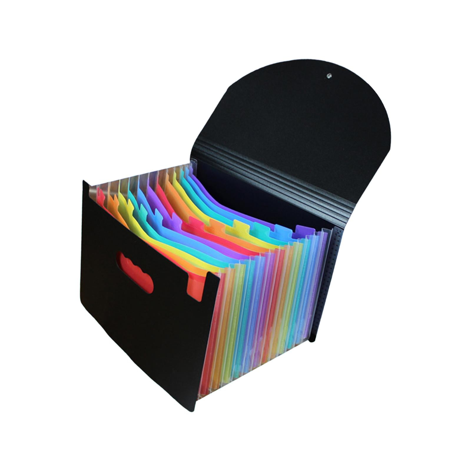 Magideal - Organizador De Archivos Expansión De Archivos Bolsillos Expansible Portátil A4 Acordeón Portadocumentos Bolsa De Documentos Tamaño De Carta Carpeta De Colorido 13 Bolsillos