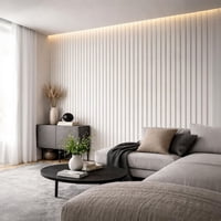 Genérico - Wall Panel 20 Pzs 3D 15X240 Cm Blanco Hueso