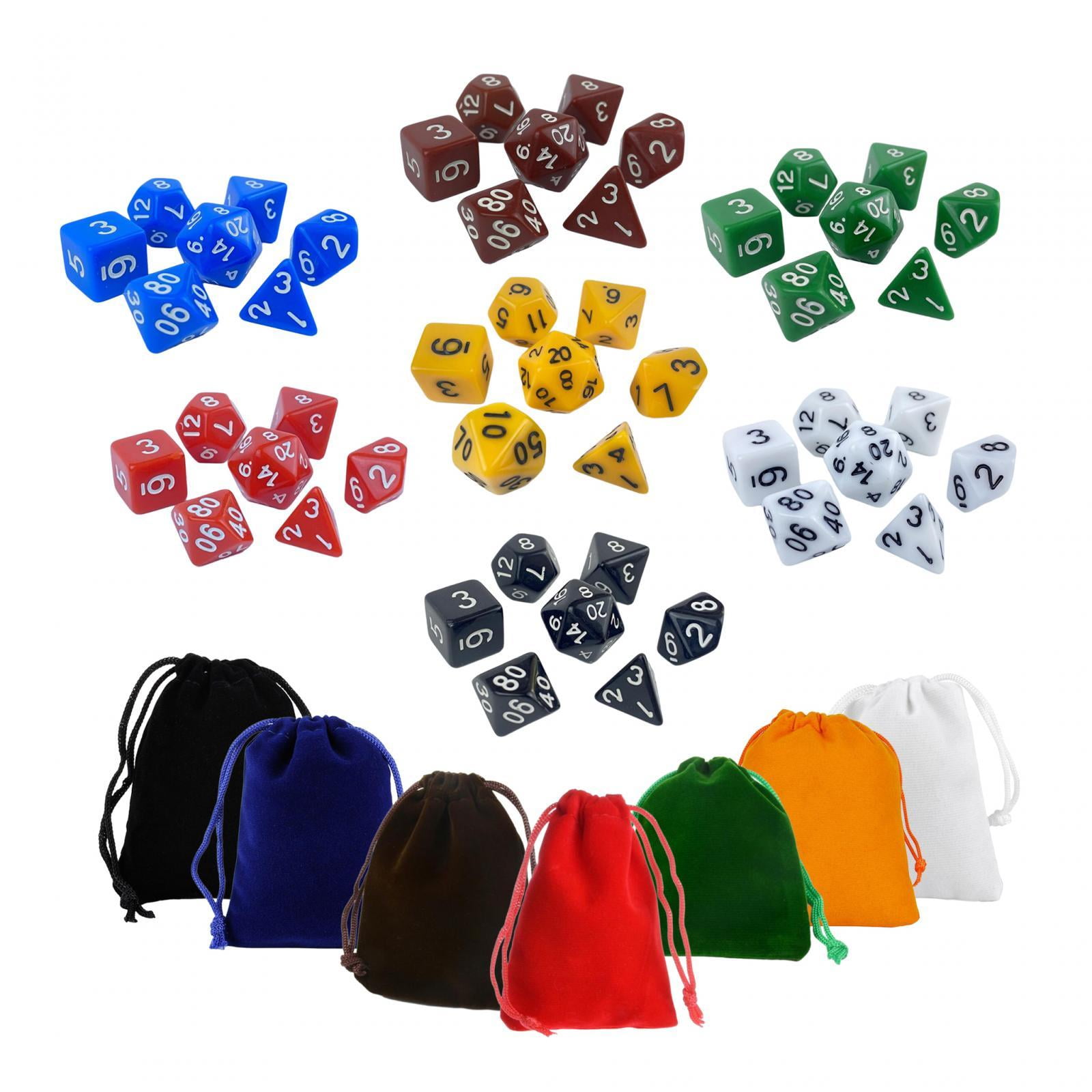 Bothyi - Juego De Dados Poliédricos De 49 Piezas, Juego De Dados Para Fiesta, Juego De Cartas De Barra