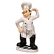thumbnail image 3 of 1x Resina Chef Estatuilla Estatua Adornos Bar Restaurante Cocina Café Decoración 14x11x30cm, 3 of 5