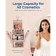 thumbnail image 3 of Bolsa de maquillaje para mujeres con gancho colgante, gran capacidad portátil resistente al agua organizador caso de viaje para artículos de aseo y cosméticos, rosa, 3 of 3