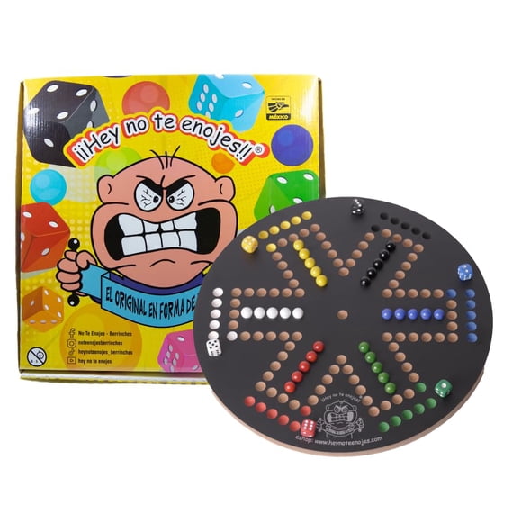 Juego de mesa Hey No Te Enfades 38 cm, 2‑6 jugadores