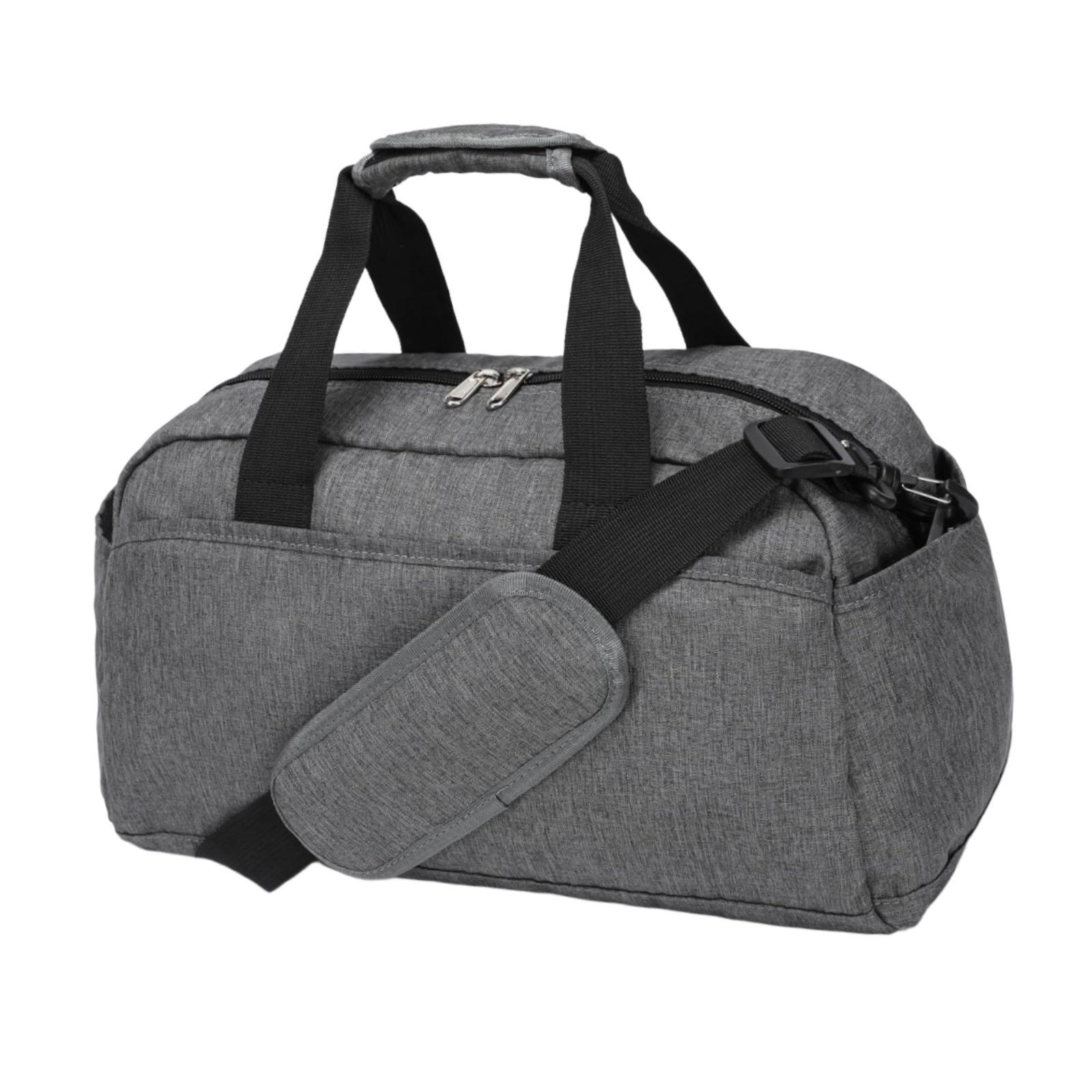 Magideal - Bolsa De Gimnasio Pequeña, Mini Bolsa De Lona, Regalo Para Mujeres Y Hombres, Bolso De Mano Con Correa Para El Hombro, Ideal Para Fines De Semana, C Gris