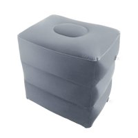 Bothyi - Reposapiés Inflable De 3 Capas, Taburete Para Pies, Almohada Para Viajar, Color Gris Claro