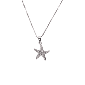 Tiana Joyas - Collar De Estrella De Mar Con Circones De Plata 925