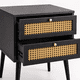 thumbnail image 4 of Velador Negro 2 Cajones Con Rattan 40x40x62 Cm, 4 of 8