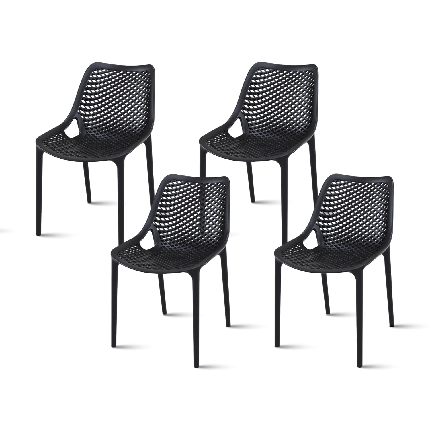 Klik Muebles - Pack De 4 Sillas De Terraza Air Berlín - Negras