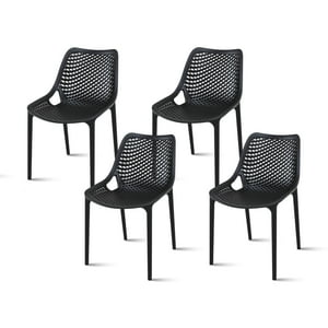 Klik Muebles - Pack De 4 Sillas De Terraza Air Berlín - Negras