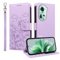 Funda Billetera Foxdock Compatible Con Oppo Reno 11 5G, Diseño Perrito Tierno, Ranuras Para Tarjetas Y Soporte Plegable