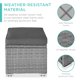 thumbnail image 3 of Ottomanes de mimbre Best Choice Products, juego de 2, gris, 3 of 7