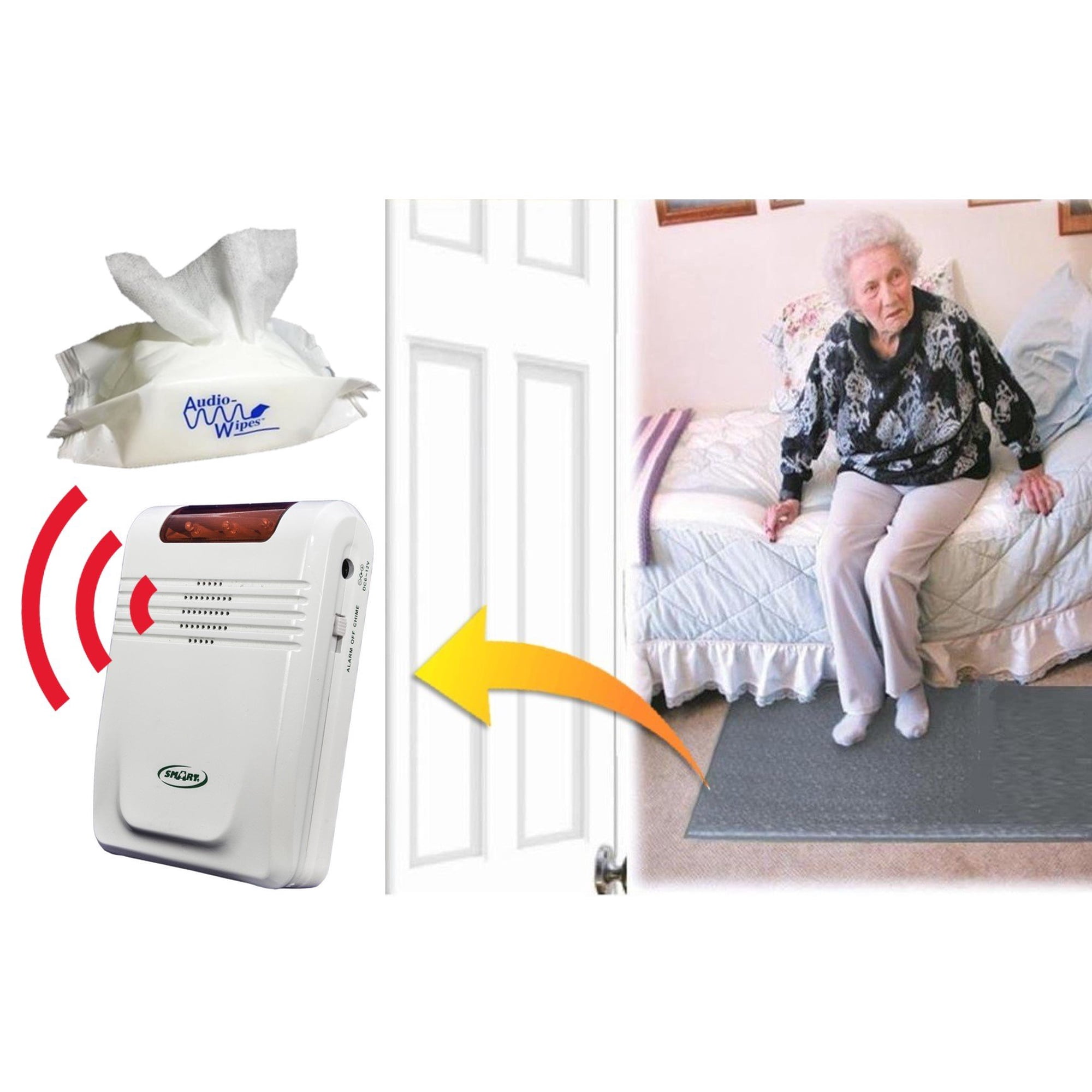 Smart Caregiver Corporation - Monitor De Caída Smart Caregiver Economy Inalámbrico Con Alfombrilla