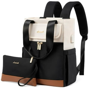 Monedero Tipo Mochila Lovevook Convertible Mini Negro Y Crema, Juego De 2 Piezas