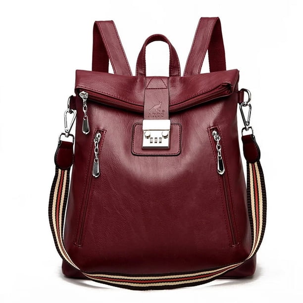 Women Backpack Multifunction Bags Anti theft lock High Quality Leather Women Crossbody Bag School Bags Travel Backpacks