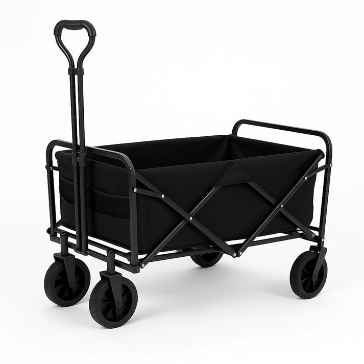 Estilodomus - Carrito Para Compras Plegable Ideal Para Camping Ferias - Negro