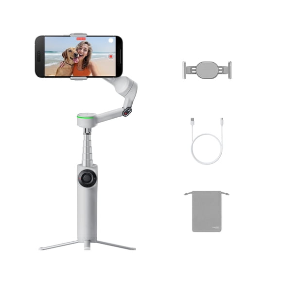 Gimbal para teléfono Insta360 Flow 2 Pro, gris, con más de 200 aplicaciones AI Track