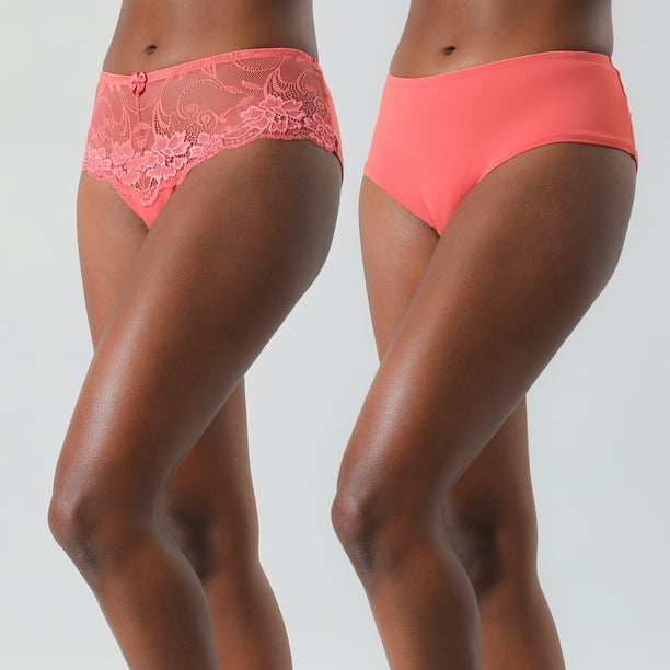 Pack 2X Pantaleta Con Encaje Mujer Flores 10757-190