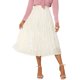 thumbnail image 1 of Falda Midi Plisada Edición INSPIRE CHIC para Mujer con Cintura Elástica Faldas Casuales de Acordeón XS Blanca, 1 of 6