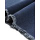 thumbnail image 5 of INSPIRE CHIC Falda de Mezclilla de Cintura Alta para Mujer, Falda de Jean hasta la Rodilla con Dobladillo Deshilachado y Bolsillos Azul Oscuro M, 5 of 6