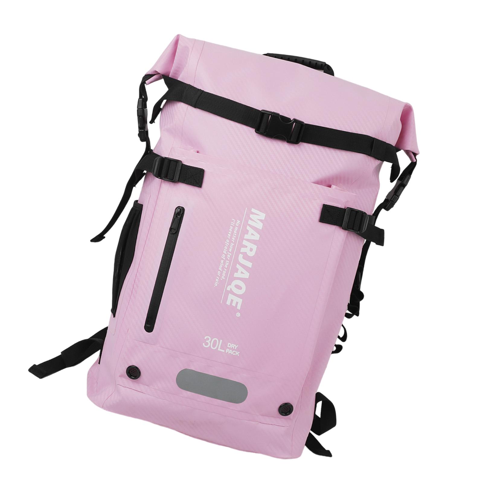 Magideal - Mochila De Natación De 30 Litros, Bolsa Seca, Múltiples Bolsillos Para Llevar, Tela De Malla Recubierta De Pvc, Separación De Lo Seco Y Lo Húmedo, Moc Rosa