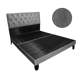 thumbnail image 1 of Base de Cama con Respaldo a Piso King Gris Felpa, 1 of 2