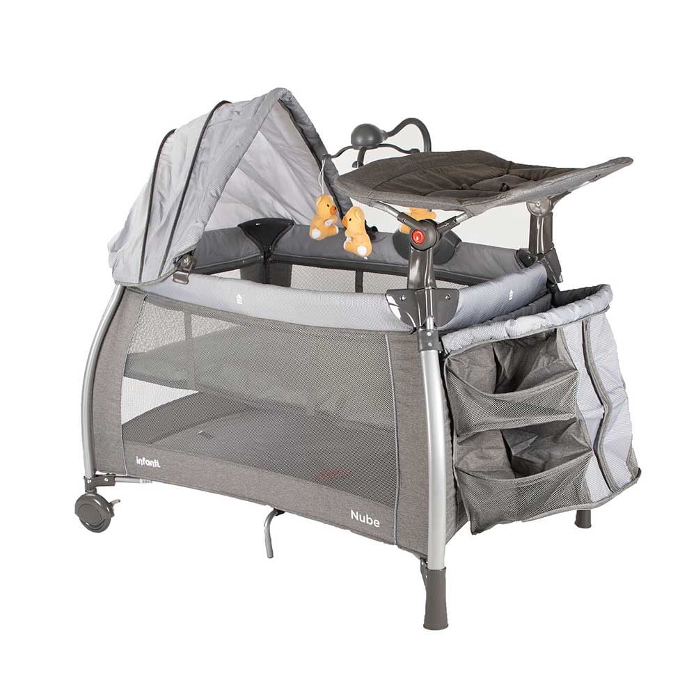 Infanti - Cuna Playard Nube Gris Dots