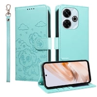 Funda Billetera Foxdock Compatible Con Xiaomi Redmi 13 4G, Diseño Perrito Tierno, Ranuras Para Tarjetas Y Soporte Plegable