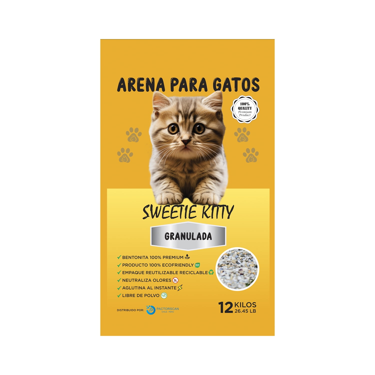Sweetie Kitty - Arena Para Gatos 12k Granulada